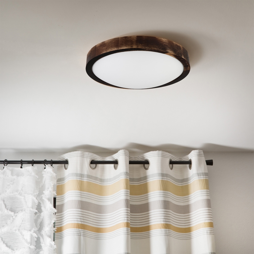 Brilagi - Lampa sufitowa CARVALHO SLIM SMOKEY 1xE27/60W/230V dąb śr. 27,5 cm