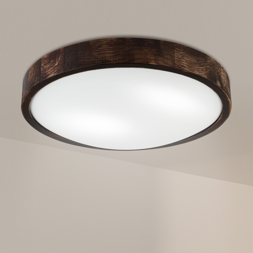 Brilagi - Lampa sufitowa CARVALHO SLIM SMOKEY 2xE27/60W/230V dąb śr. 37,5 cm
