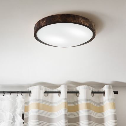 Brilagi - Lampa sufitowa CARVALHO SLIM SMOKEY 2xE27/60W/230V dąb śr. 37,5 cm