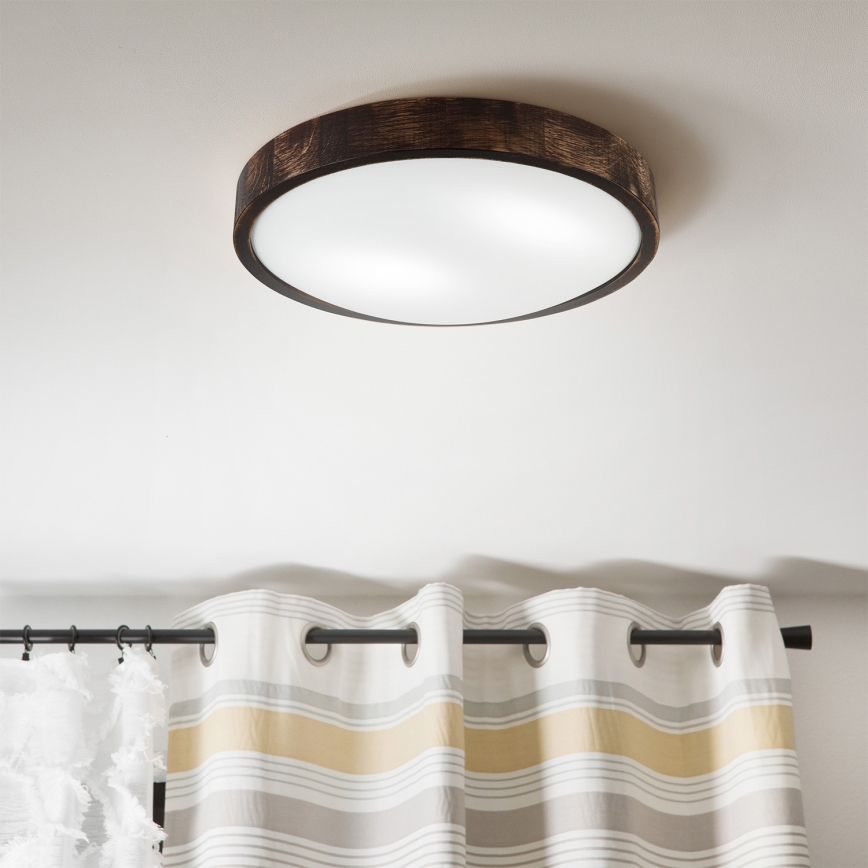 Brilagi - Lampa sufitowa CARVALHO SLIM SMOKEY 2xE27/60W/230V dąb śr. 37,5 cm