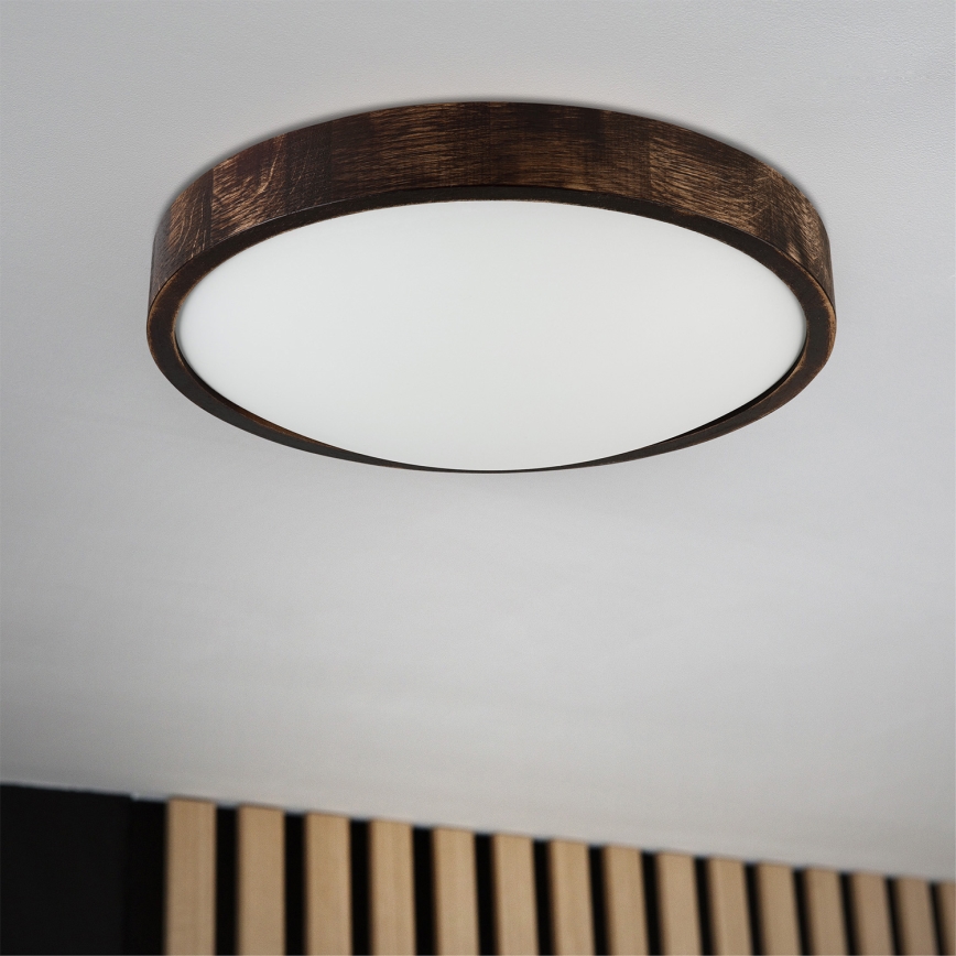 Brilagi - Lampa sufitowa CARVALHO SLIM SMOKEY 2xE27/60W/230V dąb śr. 37,5 cm