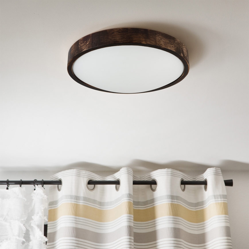 Brilagi - Lampa sufitowa CARVALHO SLIM SMOKEY 2xE27/60W/230V dąb śr. 37,5 cm