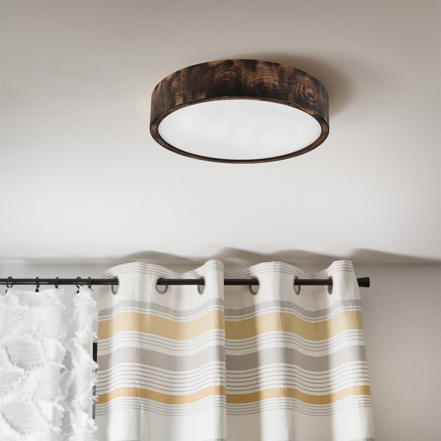 Brilagi - Lampa sufitowa CARVALHO SMOKEY 2xE27/60W/230V dąb śr. 37,5 cm