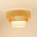 BRILAGI - Lampa sufitowa CEDAR LUNETA 1xE27/15W/230V śr. 45 cm rattan/brązowy/kremowy