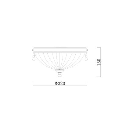 Brilagi - Lampa sufitowa CLASSIC 2xE27/60W/230V mosiądz