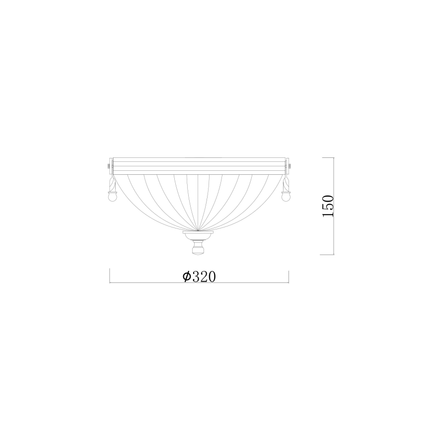 Brilagi - Lampa sufitowa CLASSIC 2xE27/60W/230V mosiądz