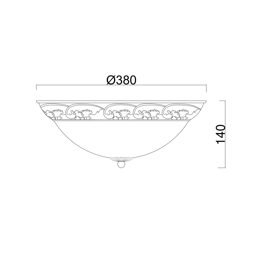 Brilagi - Lampa sufitowa CLASSIC 3xE27/60W/230V mosiądz