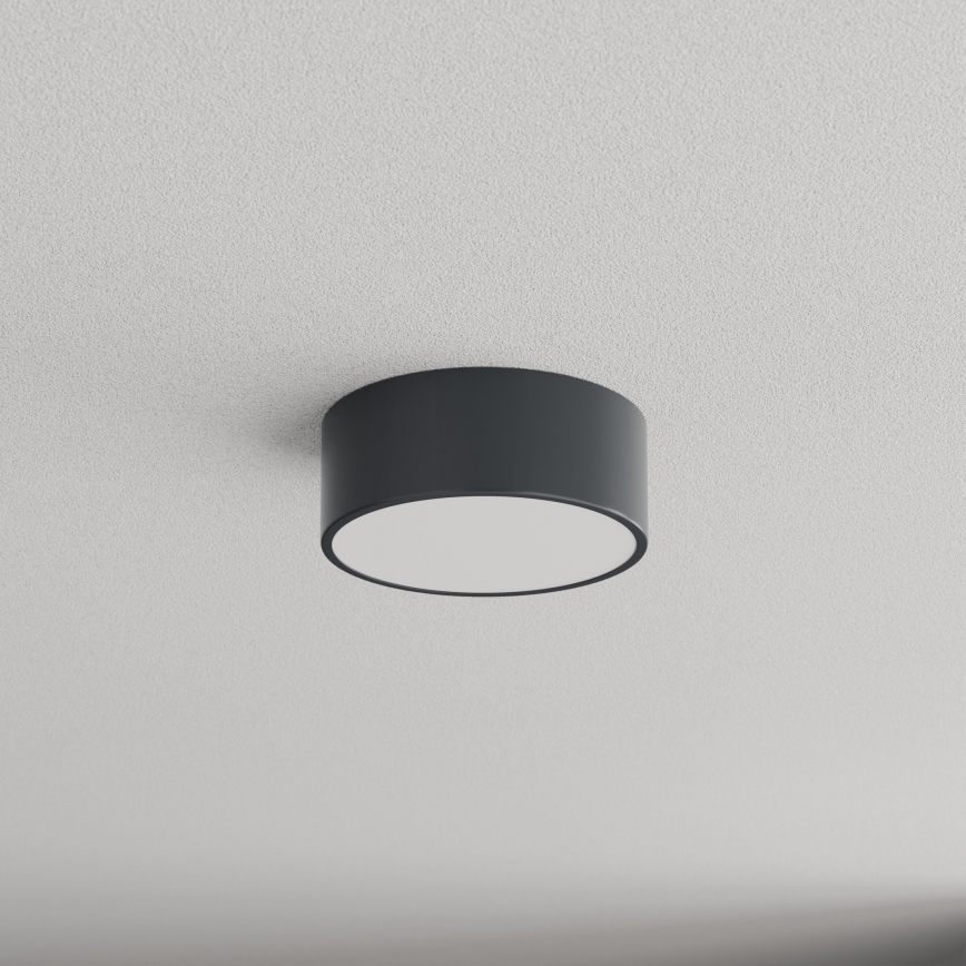 Brilagi - Oprawa sufitowa do łazienki z czujnikiem ruchu i zmierzchu CLARE 1xE27/24W/230V śr. 20 cm antracyt IP54
