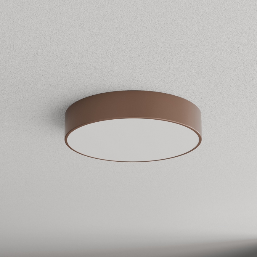 Brilagi - Lampa sufitowa do łazienki z czujnikiem ruchu i zmierzchu CLARE 3xE27/24W/230V, średnica 40 cm, brązowa, IP54