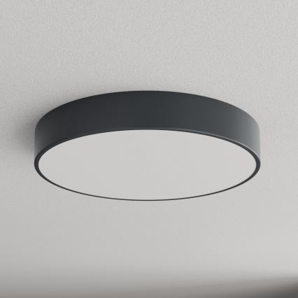 Brilagi - Oprawa sufitowa do łazienki z czujnikiem ruchu i zmierzchu CLARE 4xE27/24W/230V śr. 50 cm antracyt IP54