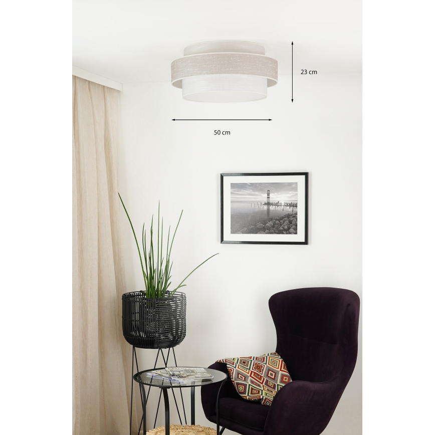 Brilagi - Lampa sufitowa DOVER SPACE LED/12W/230V śr. 50 cm 3000K/4000K/6400K szara/kremowa