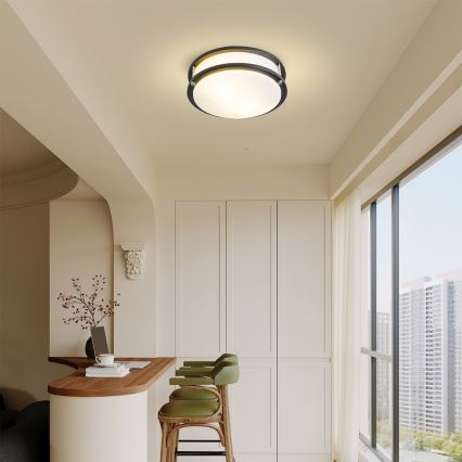 Brilagi - Lampa sufitowa ELARO 2xE27/40W/230V śr. 26 cm czarna