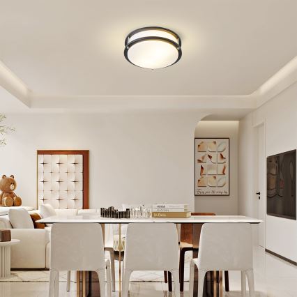 Brilagi - Lampa sufitowa ELARO 2xE27/40W/230V śr. 26 cm czarna