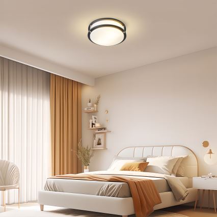 Brilagi - Lampa sufitowa ELARO 2xE27/40W/230V śr. 26 cm czarna