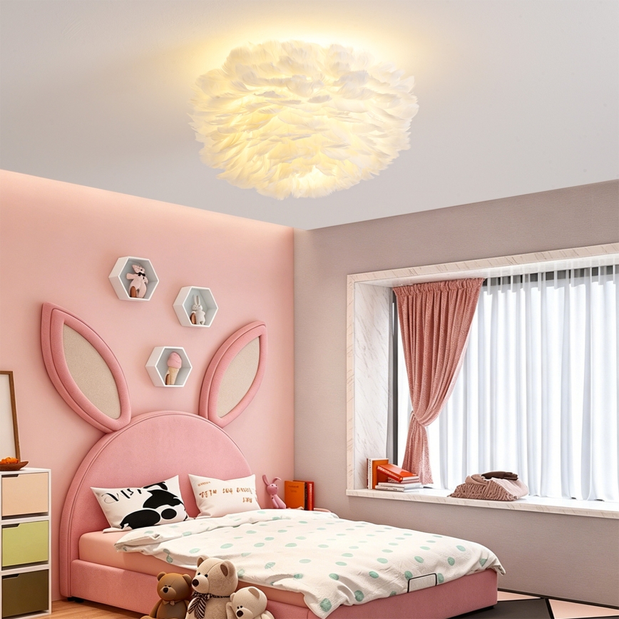 BRILAGI - Lampa sufitowa FEATHER 3xE27/40W/230V śr. 50 cm biała