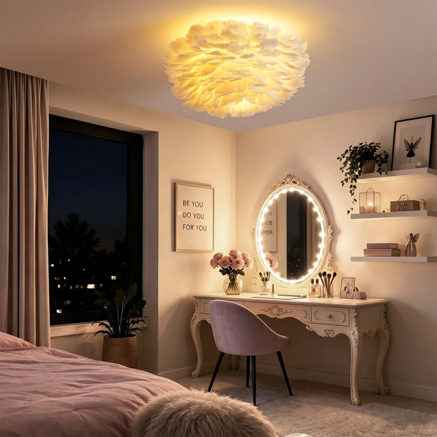 BRILAGI - Lampa sufitowa FEATHER 3xE27/40W/230V śr. 50 cm biała