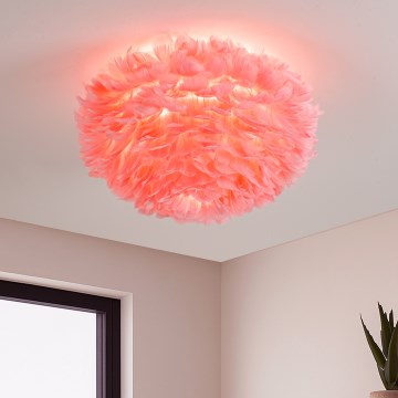 Brilagi - Lampa sufitowa FEATHER 3xE27/40W/230V śr. 50 cm różowa