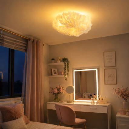 Brilagi - Lampa sufitowa FEATHER 3xE27/40W/230V Ø 40 cm biała