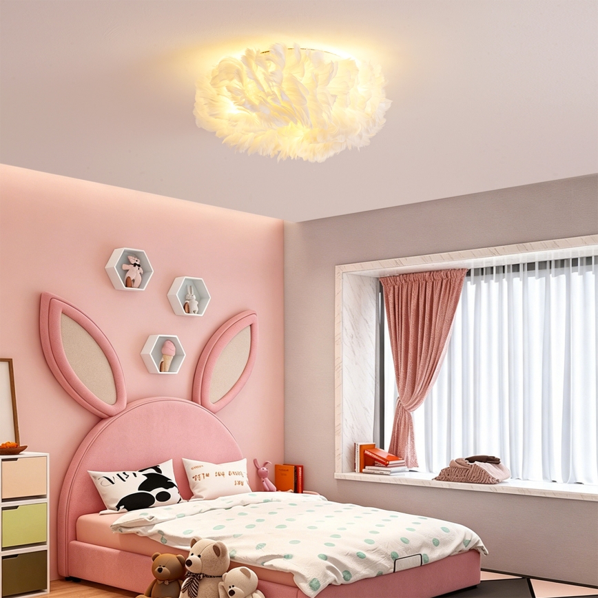 BRILAGI - Lampa sufitowa FEATHER 3xE27/40W/230V Ø 40 cm biała