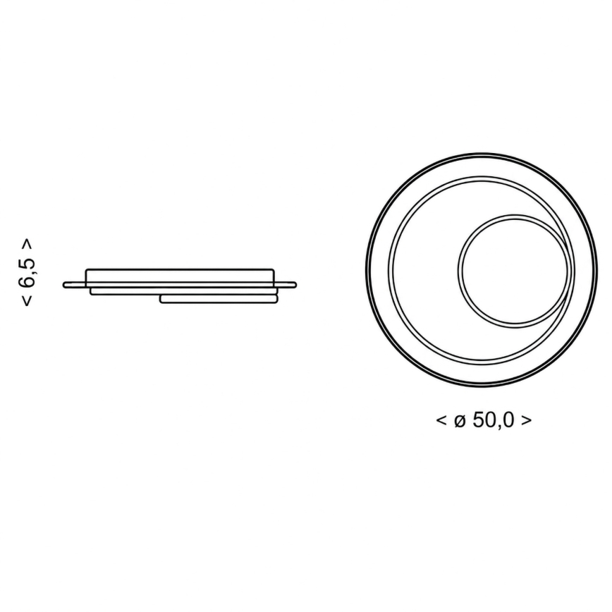 BRILAGI - Ściemnialna lampa sufitowa FLARE LED/70W/230V 3000-6000K śr. 50 cm biały/czarny + pilot zdalnego sterowania