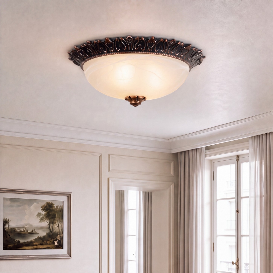 BRILAGI - Lampa sufitowa FRESCO 2xE27/40W/230V śr. 30 cm brązowa
