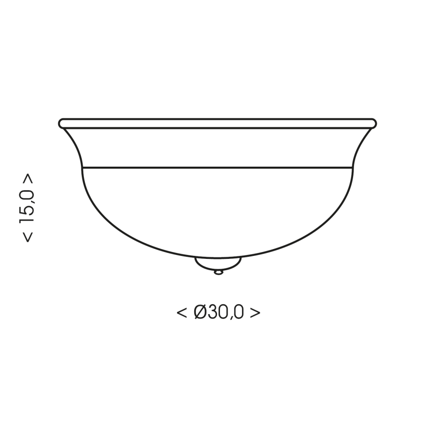 Brilagi - Lampa sufitowa FRESCO 2xE27/40W/230V śr. 30 cm złota