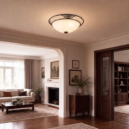 BRILAGI - Lampa sufitowa FRESCO 2xE27/40W/230V śr. 43 cm brązowa