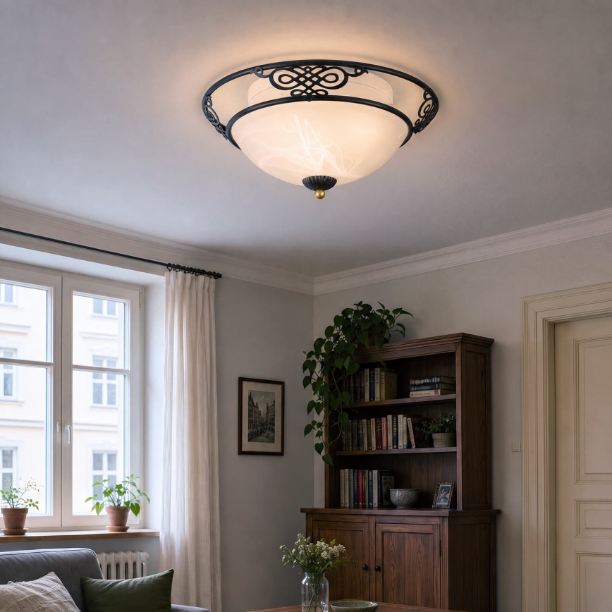 BRILAGI - Lampa sufitowa FRESCO 3xE27/40W/230V, średnica 48 cm, brązowa