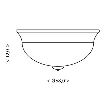 BRILAGI - Lampa sufitowa FRESCO 3xE27/40W/230V, średnica 48 cm, brązowa