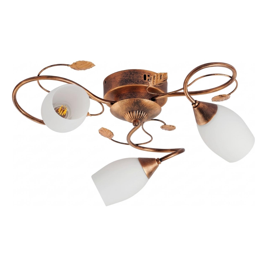BRILAGI - Lampa sufitowa GRACE 3xE27/40W/230V Ø 53 cm patyna/miedziana