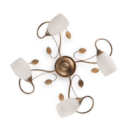 BRILAGI - Lampa sufitowa GRACE 4xE27/40W/230V śr. 68 cm patyna/miedziana