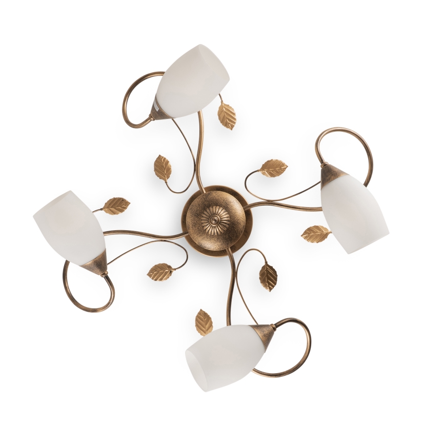 BRILAGI - Lampa sufitowa GRACE 4xE27/40W/230V śr. 68 cm patyna/miedziana