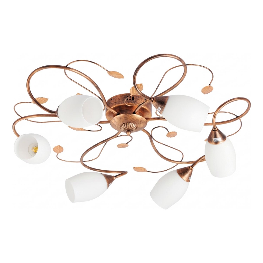 BRILAGI - Lampa sufitowa GRACE 6xE27/40W/230V śr. 79 cm patyna/miedziana