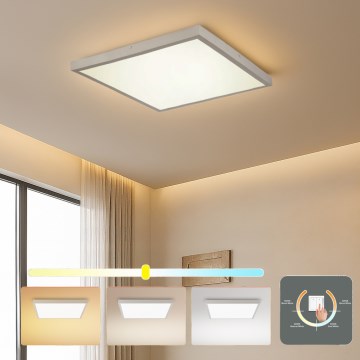 Brilagi - Lampa sufitowa łazienkowa FRAME LED/50W/230V 3000/4000/6000K 60x60 cm IP44 srebrna