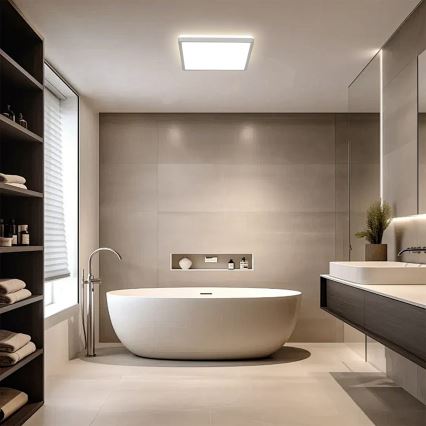 Brilagi - plafon łazienkowy LED ULTRA SLIM LED/24W/230V 42x42 cm srebrny IP54
