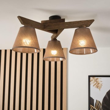 Brilagi - Lampa sufitowa LED ANTHONY 3xE14/40W/230V dąb orzech/brąz