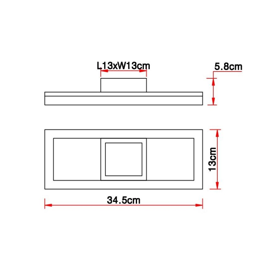 Brilagi - Lampa sufitowa LED AXIS LED/12W/230V