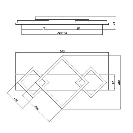 Brilagi - Lampa sufitowa LED AXIS LED/24W/230V