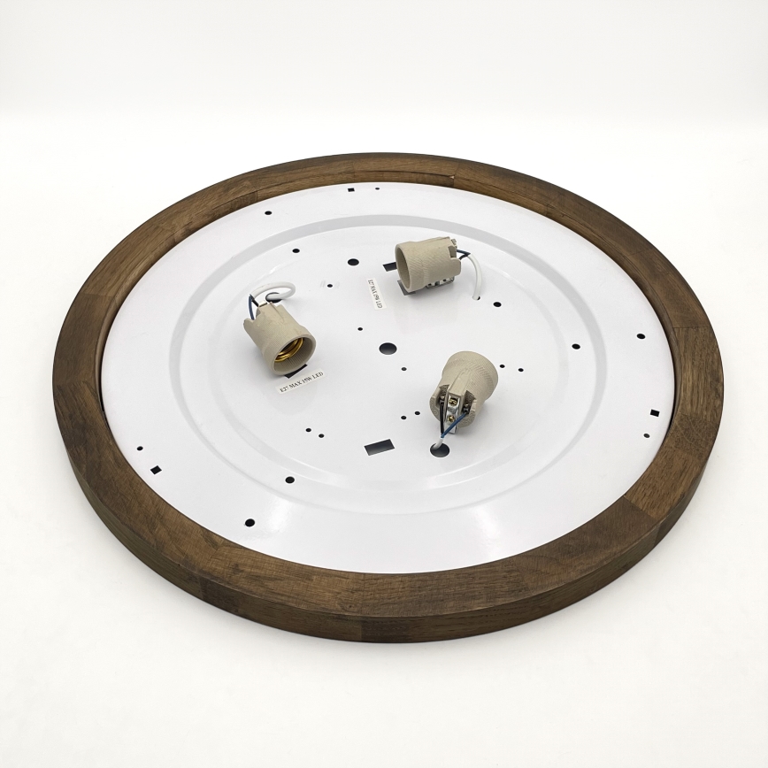 BRILAGI - LED lampa sufitowa BELLADONNA 3xE27/15W/230V śr. 50 cm biały/dąb orzechowy