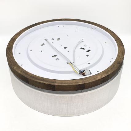 BRILAGI - LED lampa sufitowa BELLADONNA 3xE27/15W/230V śr. 50 cm biały/dąb orzechowy