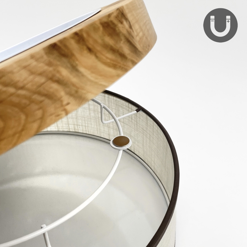 Brilagi - Lampa sufitowa LED BELLADONNA LED/20W/230V śr. 30 cm kremowy/dąb