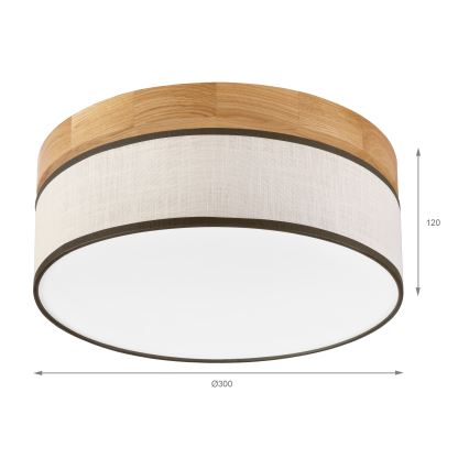 Brilagi - Lampa sufitowa LED BELLADONNA LED/20W/230V średnica 30 cm kremowy/dąb