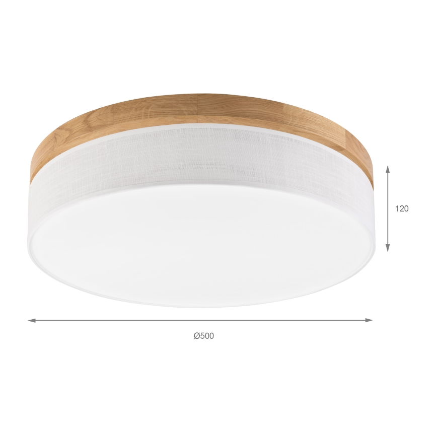 Brilagi - Lampa sufitowa LED BELLADONNA LED/36W/230V średnica 50 cm biały/dąb