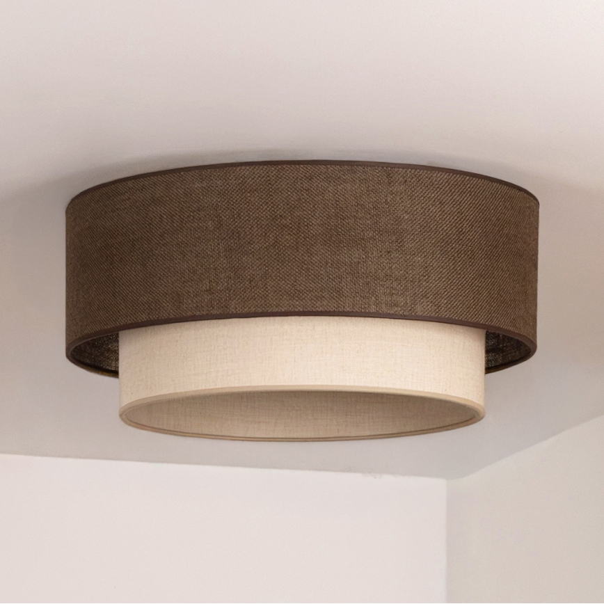 Brilagi - Lampa sufitowa LED BOHO ECO 1xE27/10W/230V śr. 40 cm brązowo-kremowa