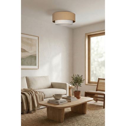 Brilagi - Lampa sufitowa LED BOHO ECO 1xE27/10W/230V Ø 40 cm beżowy/kremowy