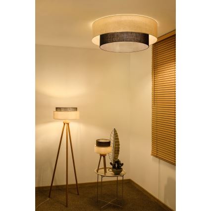 Brilagi - Lampa sufitowa LED BOHO STYLE 3xE27/15W/230V śr. 80 cm kremowa/brązowa