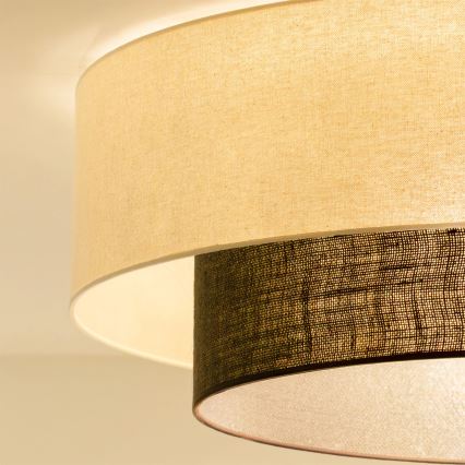 Brilagi - Lampa sufitowa LED BOHO STYLE 3xE27/15W/230V śr. 80 cm kremowa/brązowa