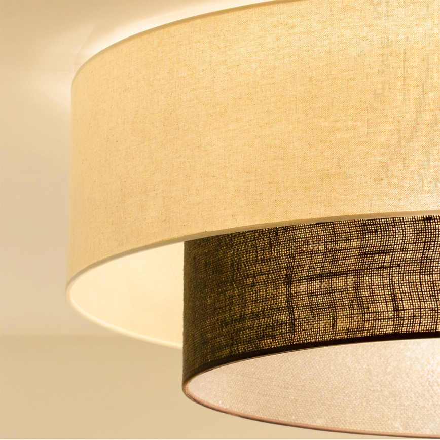 Brilagi - Lampa sufitowa LED BOHO STYLE 3xE27/15W/230V śr. 80 cm kremowa/brązowa