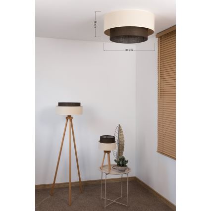 Brilagi - Lampa sufitowa LED BOHO STYLE 3xE27/15W/230V średnica 60 cm kremowa/brązowa