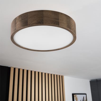 Brilagi - Lampa sufitowa LED CARVALHO 2xE27/15W/230V dąb orzech śr. 37 cm